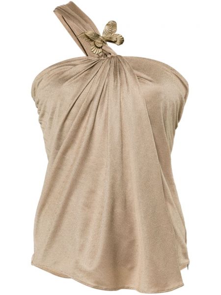 Bluse mit drapierungen Blumarine beige