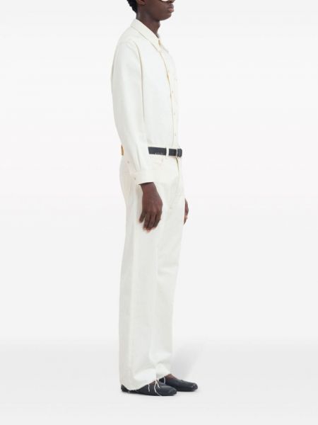 Bavlněná košile s výšivkou Marni bílá