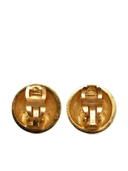 Boucles d'oreilles à boutons Chanel Pre-owned doré