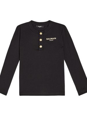 Bomuld uld top for piger Balmain Kids sort