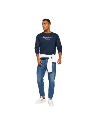 Rifľová košeľa s dlhými rukávmi Pepe Jeans modrá