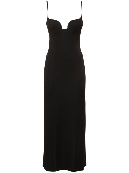 Vestido midi de tela jersey Galvan negro