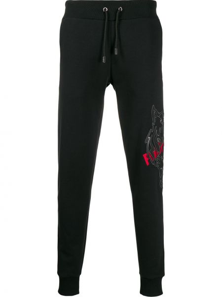 Pantalones de chándal con rayas de tigre Philipp Plein negro