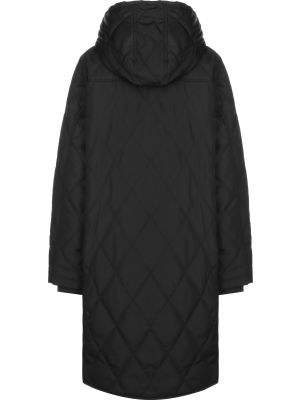 Dygsniuotas paltas su gobtuvu oversize Urban Classics juoda
