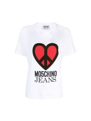Koszulka relaxed fit Moschino biała
