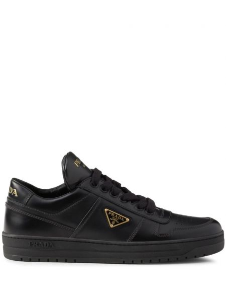 Læder sneakers Prada sort