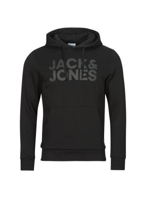 Kapucnis pulóver Jack & Jones fekete