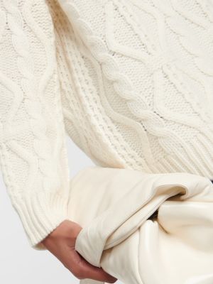 Jersey de lana de punto de tela jersey Vince blanco