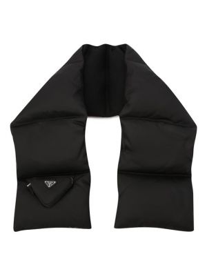 Утепленный шарф Prada черный