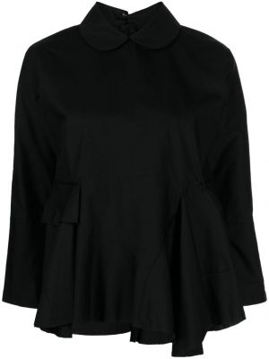 Памучна блуза с волани Comme Des Garçons Tao черно