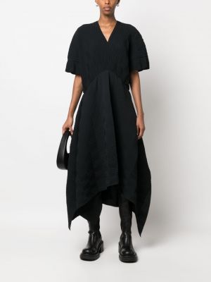Sukienka asymetryczna plisowana Henrik Vibskov czarna