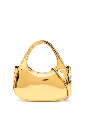 Δερμάτινη τσάντα shopper Coperni χρυσό