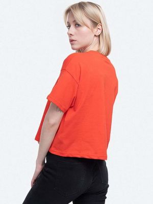Bavlněné tričko Alpha Industries oranžové