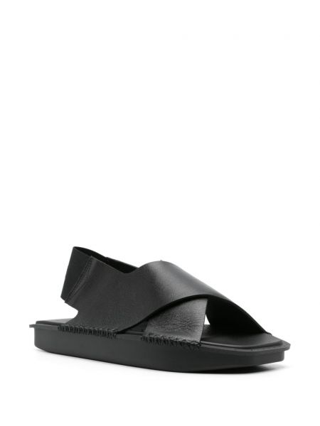 Chunky kožené sandály Y-3 černé