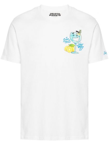 T-shirt mit print Mc2 Saint Barth weiß