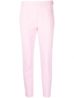 Pantalon à boutons slim de motif coeur Moschino rose