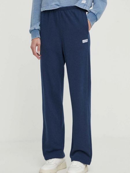 Pantaloni sport din bumbac American Vintage albastru