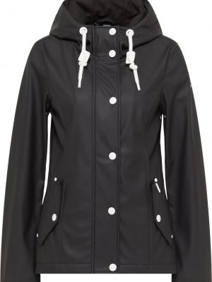 Jednofarebná priliehavá bunda na zips Icebound - čierna
