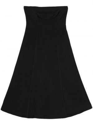 Koktejl obleka s karirastim vzorcem Semicouture črna