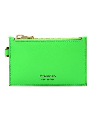 Кожаный кошелек Tom Ford зеленый