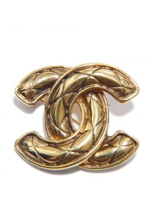 Spilla trapuntata Chanel Pre-owned oro