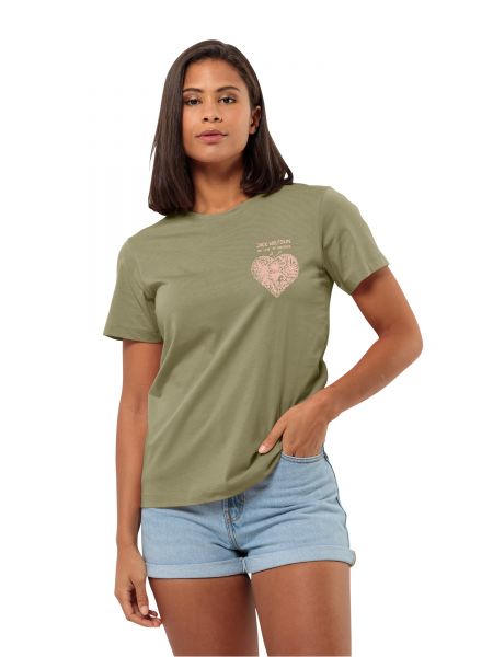 T-shirt de motif coeur Jack Wolfskin rose