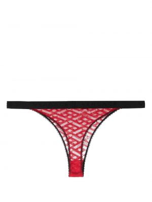 Pantalon culotte à imprimé Versace rouge