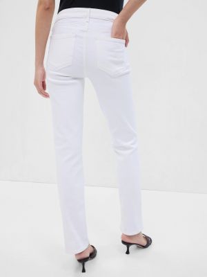 Straight fit džíny Gap bílé