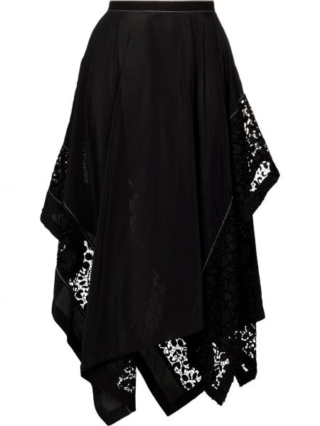 Ασύμμετρη φούστα με δαντέλα Jw Anderson μαύρο