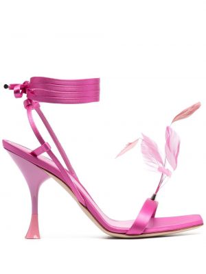 Satīna sandales 3juin rozā