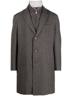 Vlněný kabát Eleventy šedý