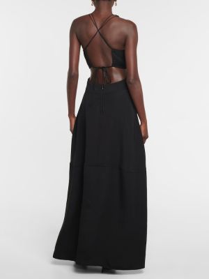 Μάξι φόρεμα Victoria Beckham μαύρο