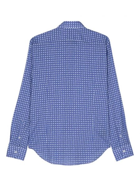 Geblümte hemd mit print Fedeli blau