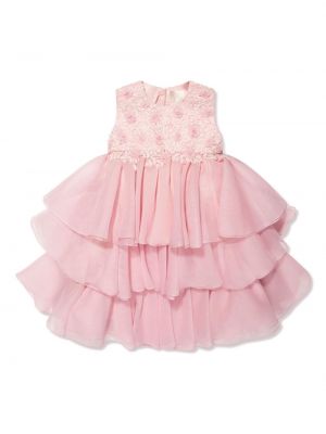 Vestito ricamato di tulle Maison Ava rosa