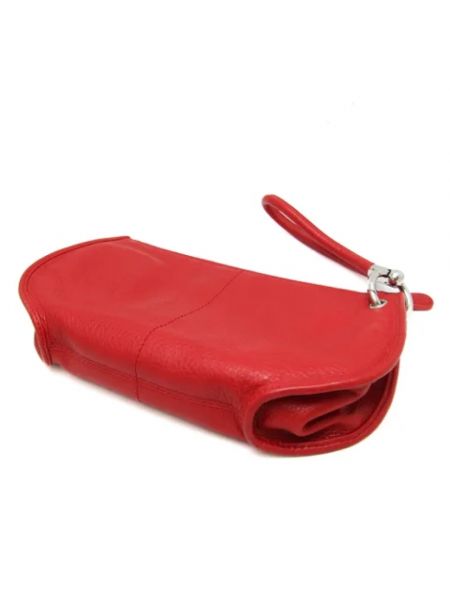 Bolso clutch de cuero retro Dior Vintage rojo