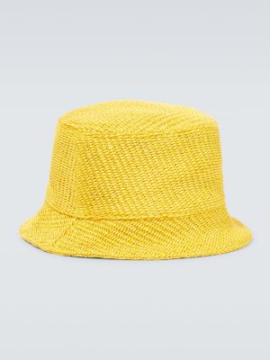 Haftowany kapelusz Marni żółty