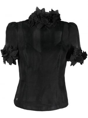 Bluză cu model floral Zimmermann negru