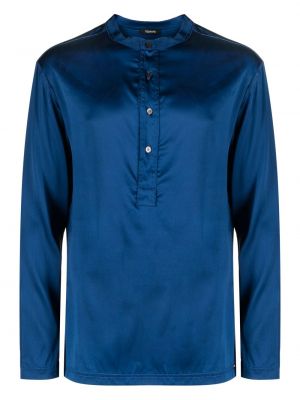 Hedvábná košile Tom Ford modrá