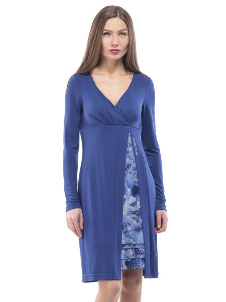 Синя бавовняна сукня міні Blugirl