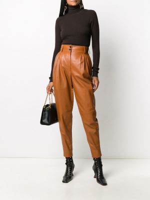 Pantalones de cintura alta Dolce & Gabbana marrón