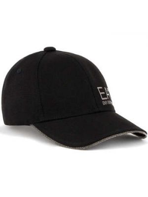 Czarna czapka z daszkiem Emporio Armani Ea7