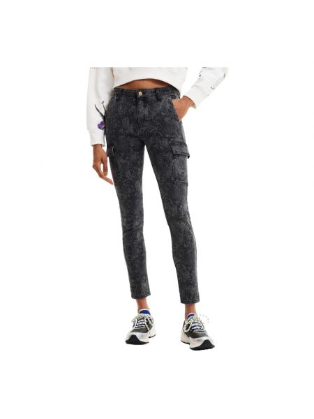 Skinny jeans mit reißverschluss Desigual schwarz