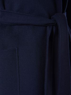 Płaszcz wełniany S Max Mara niebieski