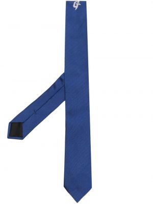 Seiden krawatte mit stickerei Givenchy blau