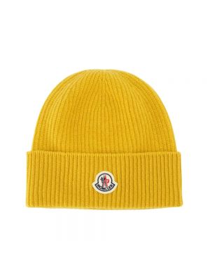 Żółta czapka Moncler