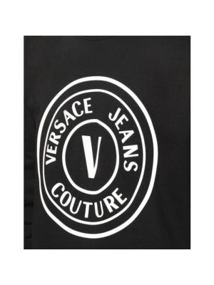 Bluza bawełniana z nadrukiem Versace Jeans Couture czarna