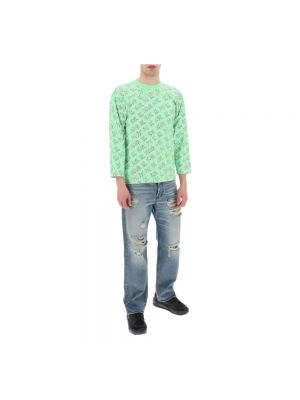 Camiseta de manga larga con estampado Erl verde