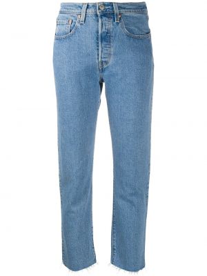 Høy midje stretch jeans Levi's blå