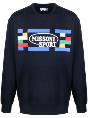 Sweatshirt mit stickerei Missoni blau