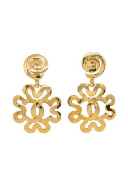 Lilleline klambriga kõrvarõngad Chanel Pre-owned kuldne